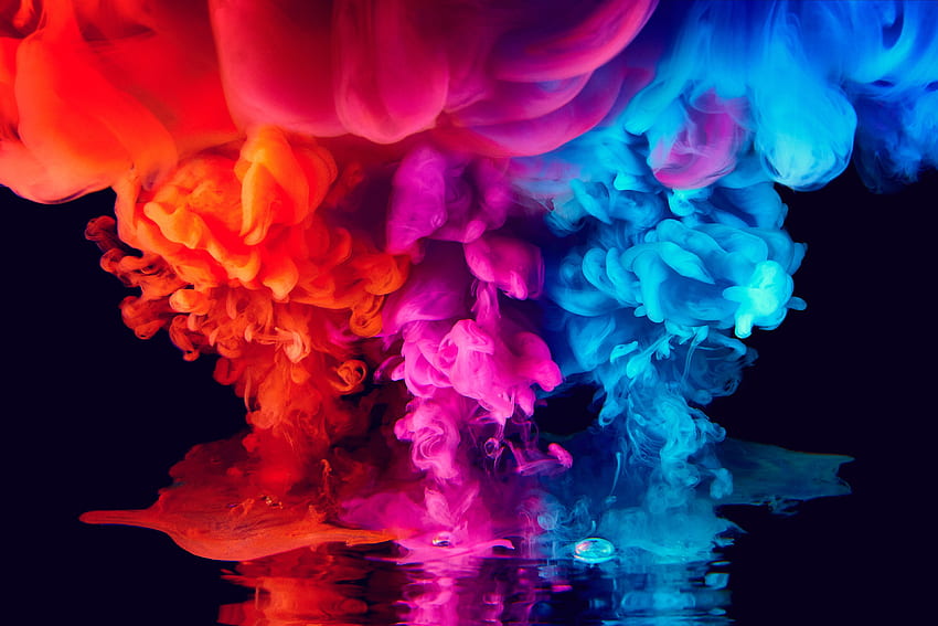 Colorful, Ink, Smoke, Vibrant, , graphy HD wallpaper