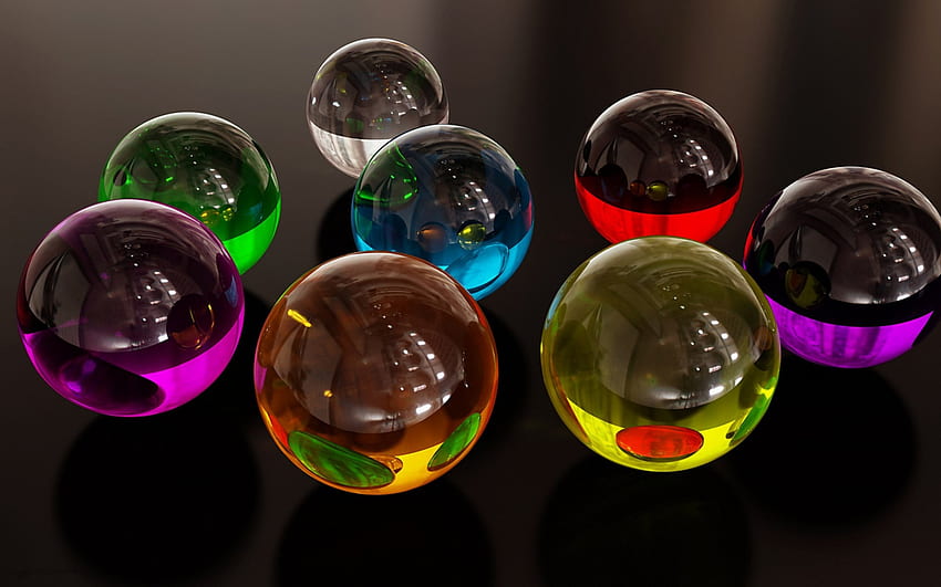 3D топки, топки, cg, абстрактно, 3d HD тапет