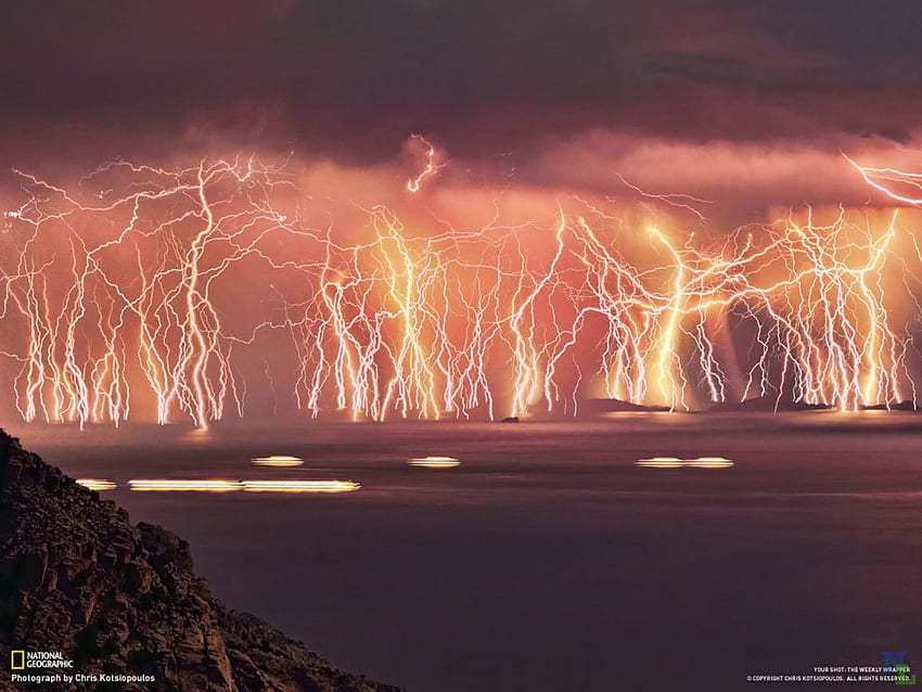 Rain of Lightning, thunder, lightning, rain, thunderstorm, storm HD wallpaper