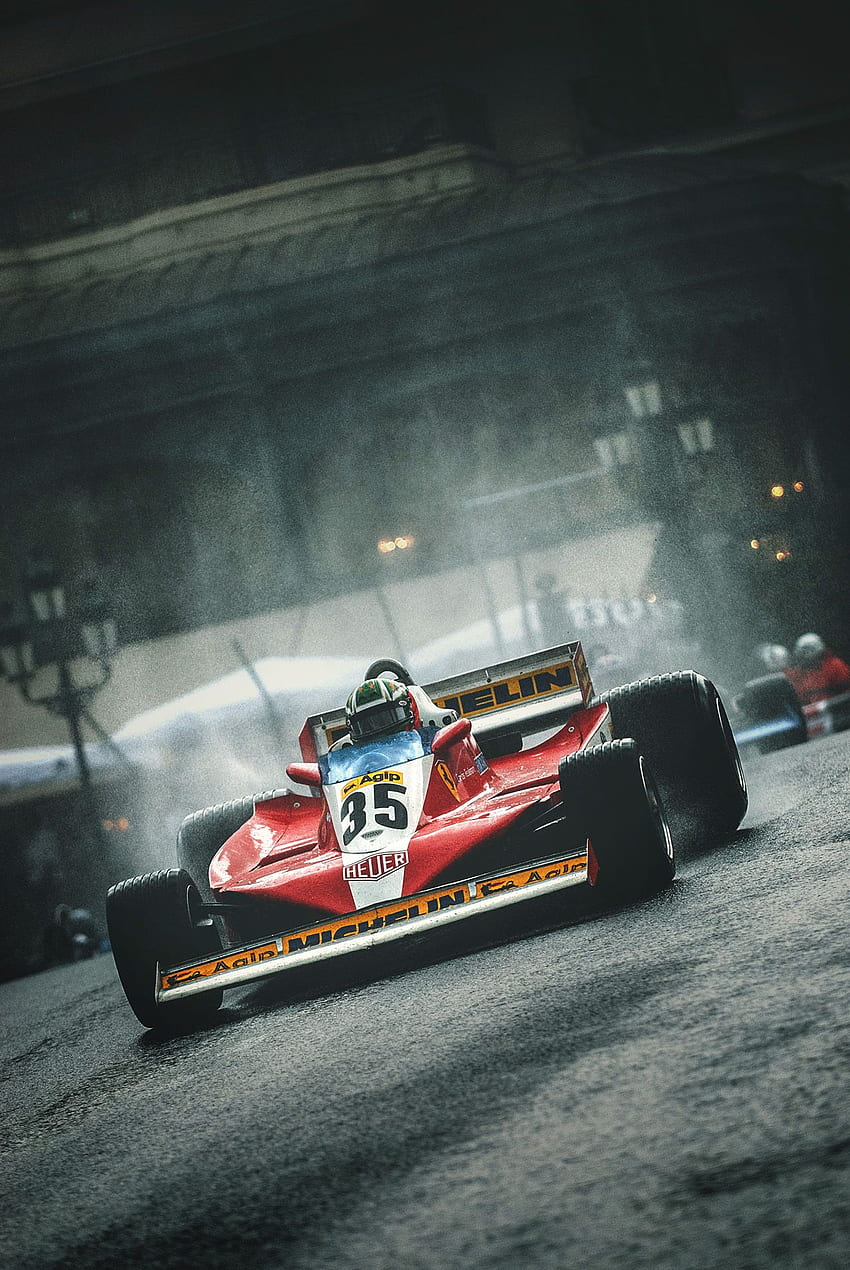 Ferrari 312 T2. Profesjonalna grafika sportów motorowych, Niki Lauda Tapeta na telefon HD
