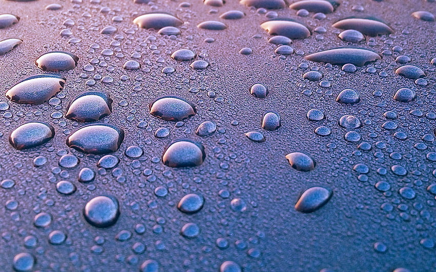 Водна капка Дъжд Студен син модел фон HD тапет