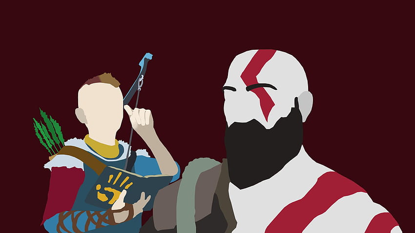 I Made A Minimalist Of Kratos And Atreus From God Of War (2018) () [x Post R Godofwar]: Jeux Fond d'écran HD