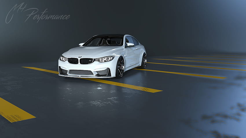 White BMW M4 . HD wallpaper