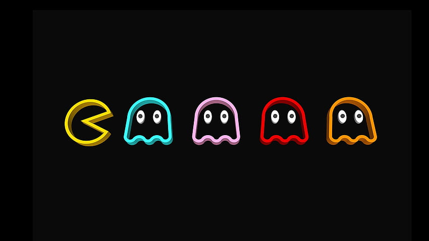 PacMan, игра, ретро, ​​дизайн HD тапет