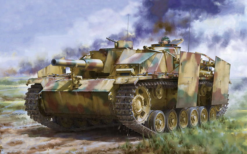 Sturmhaubitze 42, Segunda Guerra Mundial, StuH 42, Panzerwaffe, artilharia autopropulsada, Pz Kpfw III, Alemanha papel de parede HD