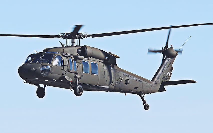 シコルスキー UH-60 ブラックホーク、NATO、戦闘機、UH-60 ブラックホーク、攻撃ヘリコプター、米軍、シコルスキー、フライング UH-60 高画質の壁紙