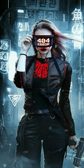 Cyberpunk Girl Art 4K Wallpaper iPhone HD Phone #8030g