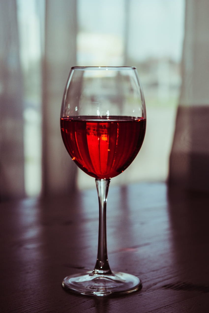 прозрачна чаша за вино с вино – Стъкло HD тапет за телефон