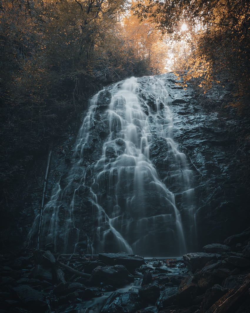 Nature, Water, Stones, Rock, Waterfall, Flow, Stream HD phone wallpaper