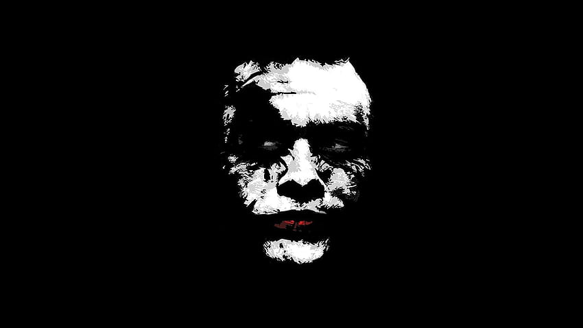 Evil Joker, Black and White Face HD wallpaper