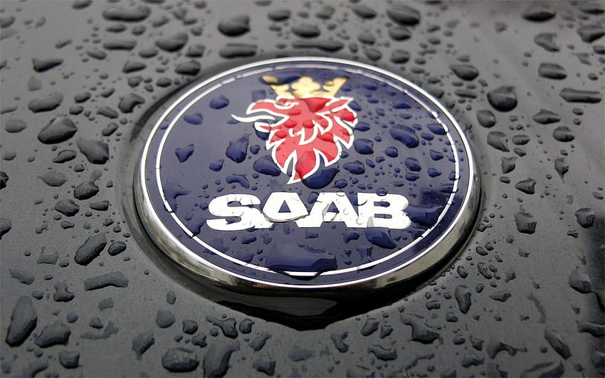Saab ร้องไห้, รถยนต์, ฝน, กราฟฟิตี, Saab, ตราสัญลักษณ์ วอลล์เปเปอร์ HD