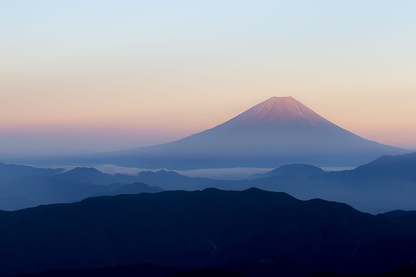 Nature, Mountain, Fog, Japan, Volcano, Fuji, Fujiyama HD wallpaper