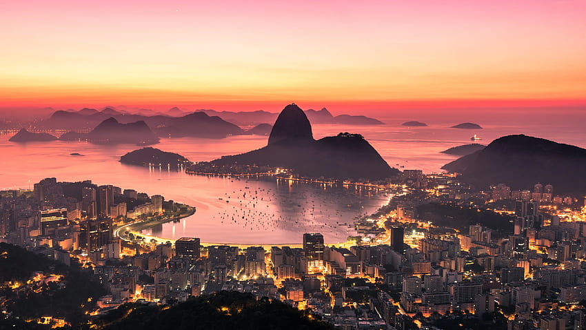 Rio De Janeiro Sunrise , World HD wallpaper