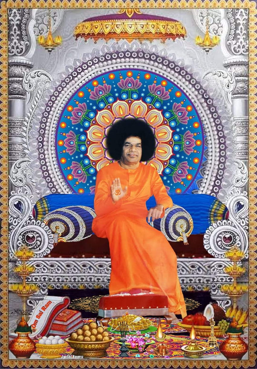 Sri Sathya Sai Baba, Sathya Sai, SaiBaba fondo de pantalla del teléfono