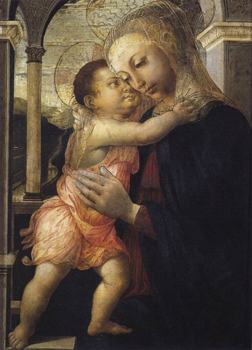 Madonna della Loggia Sandro Botticelli - Artwork on USEUM HD phone wallpaper