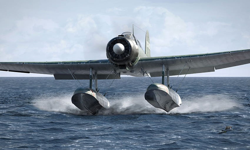 Japanese reconnaissance seaplane by LOFT, 3D Digital Art, Mixed Style HD wallpaper