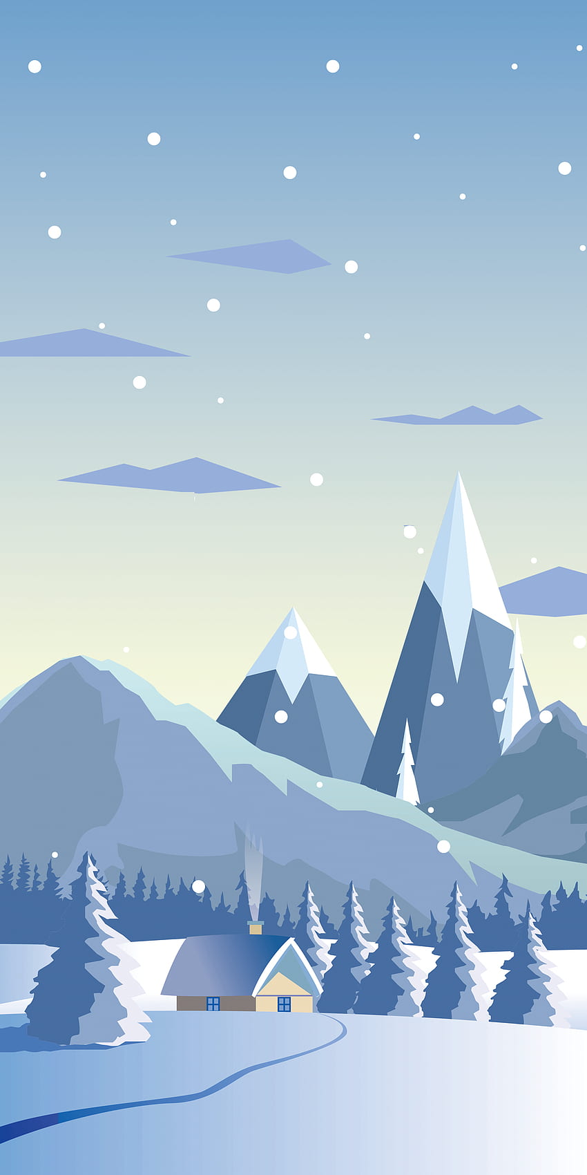 Home House Snow Covered Mountain Background Iphone Ongliong11.png 1,500×3,000 Piksel. Minimalis , Minimal , IPhone Musim Dingin wallpaper ponsel HD