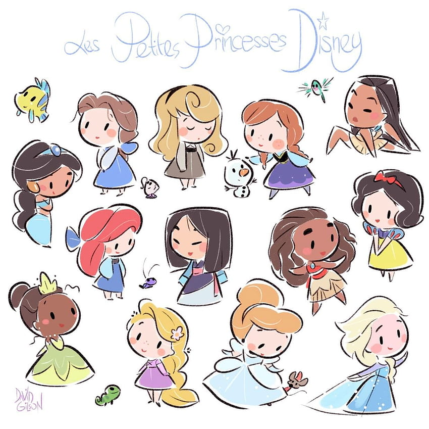 Kawaii Disney Princess, Carino Kawaii Disney Sfondo HD