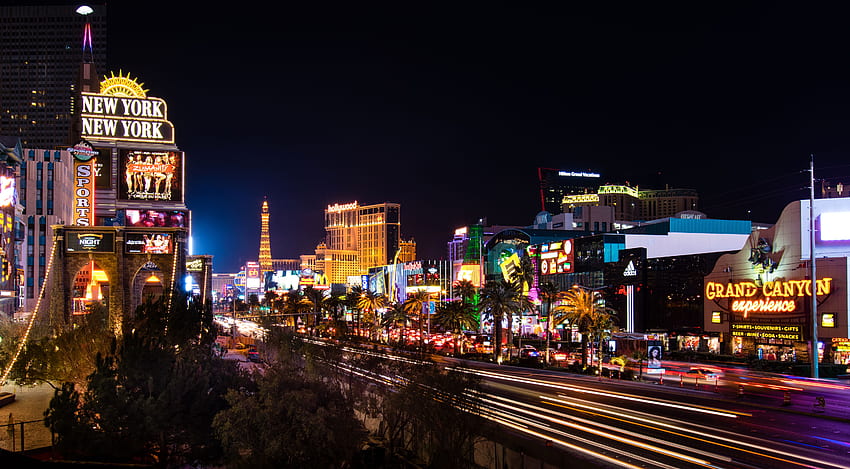 Lampki nocne — Las Vegas, Nevada Ultra. Tło., Las Vegas Noc Tapeta HD