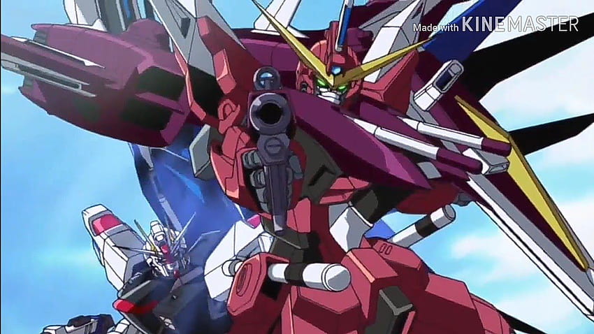 Gundam Seed. Първо изстрелване на Justice Gundam HD тапет