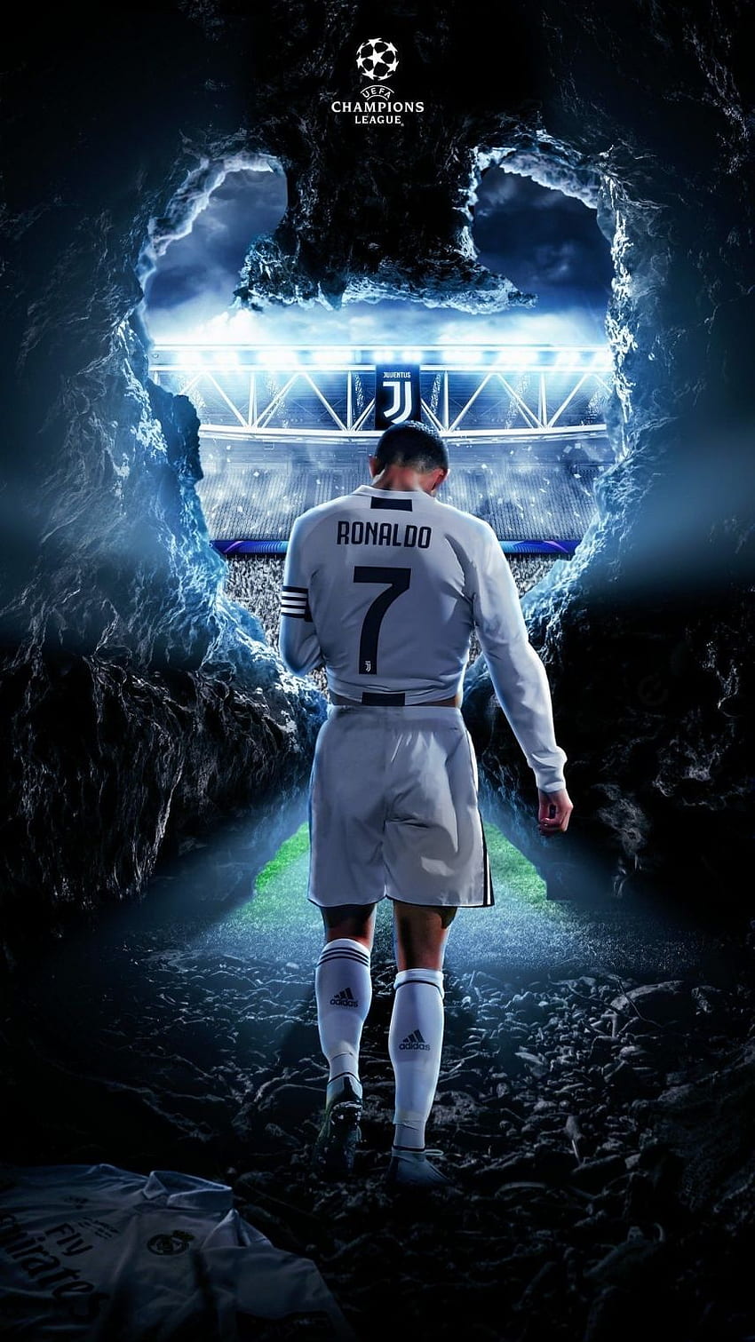 CR7 - , CR7 tło na nietoperzu, logo Cristiano Ronaldo Tapeta na telefon HD