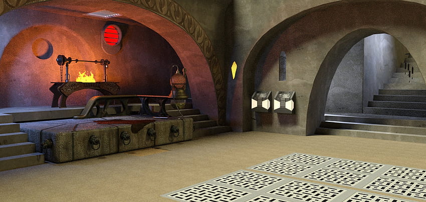 Jabbas Palace Deluxe - 3D Model, Jabba's Palace HD wallpaper