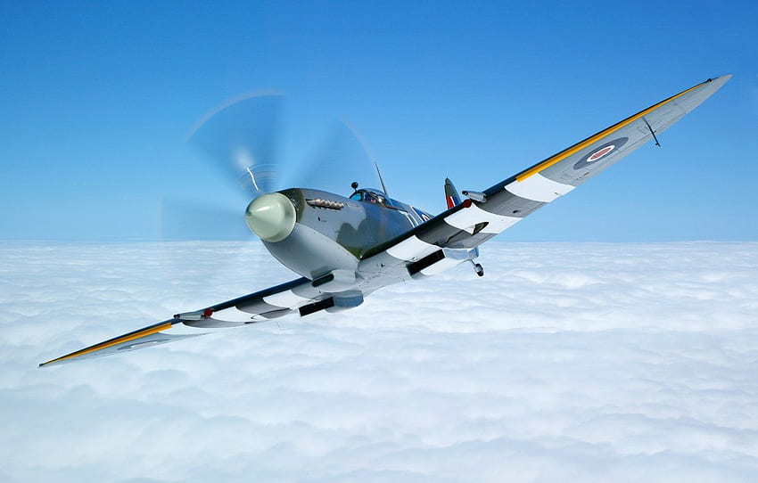 Caça, Spitfire, Supermarine Spitfire, RAF, A Segunda Guerra Mundial para , seção авиация papel de parede HD