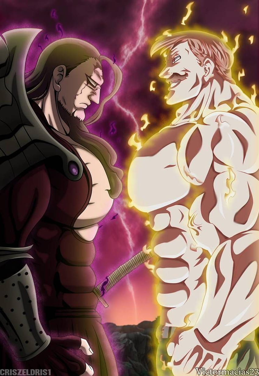 Escanor vs Demon King Collab. Sieben Todsünden Anime, Escanor sieben Todsünden, Dämonenkönig, Meliodas Dämonenkönig HD-Handy-Hintergrundbild