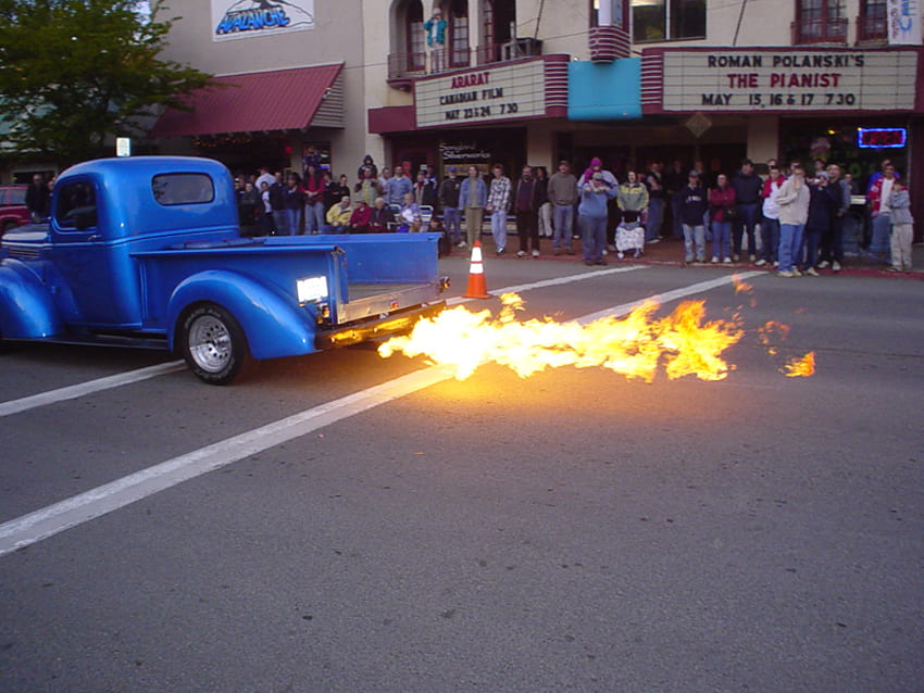 Flammen, blau, klassisch, LKW HD-Hintergrundbild