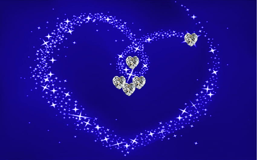 heart & diamonds, diamond, style, heart, violet HD wallpaper