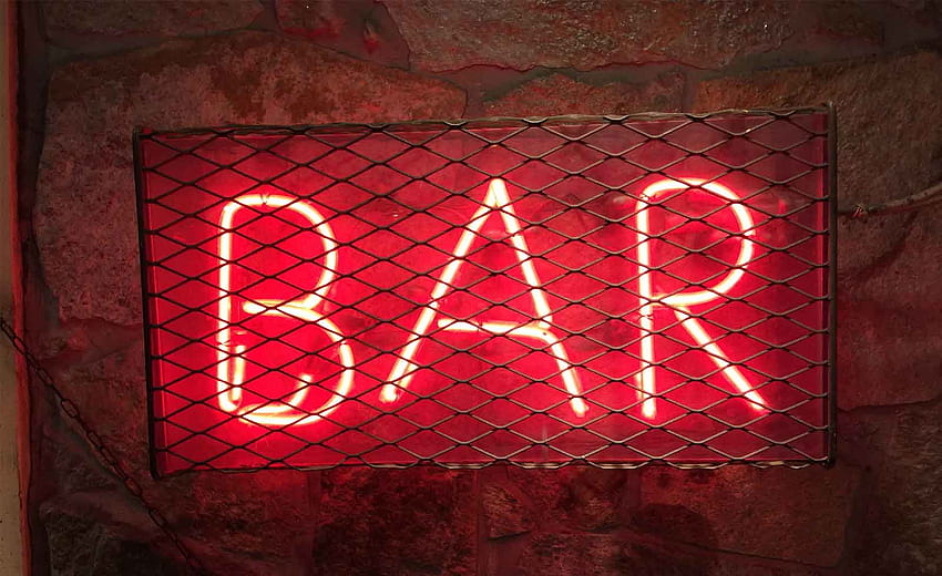 DUVAR MURAL XXL Bar Neon Işıklı Tabela Izgara Izgarası JD, Neon Minnie Mouse HD duvar kağıdı