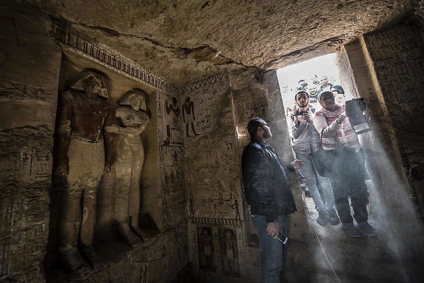 L'Egitto scopre la tomba del sacerdote reale di 4.400 anni fa - The New York Times, Tomba egizia Sfondo HD