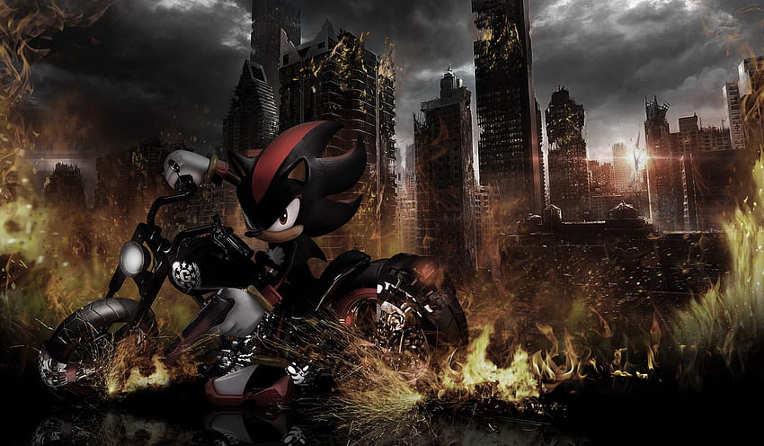 Shadow in Crisis City, Sonic the Hedgehog City HD wallpaper