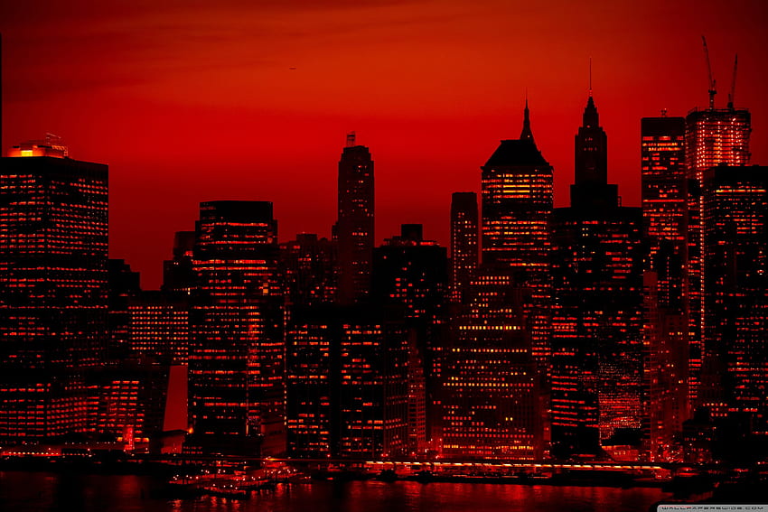 Red Sky At Night New York City ❤ dla Red 2 Tapeta HD