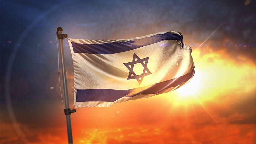 Колекция Израелско знаме Залез - красив Кувейт HD тапет