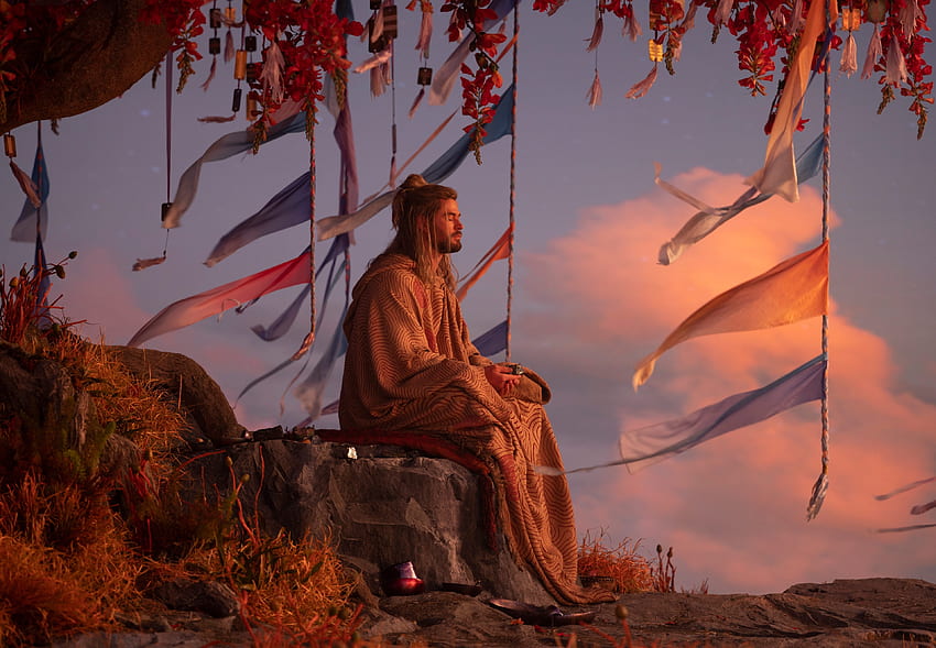 Thor: Love and Thunder, meditation, 2022 movie HD wallpaper