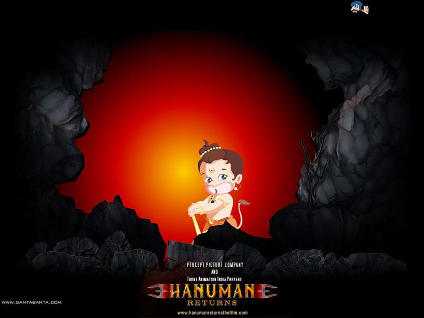 Карикатури за завръщането на Хануман HD тапет