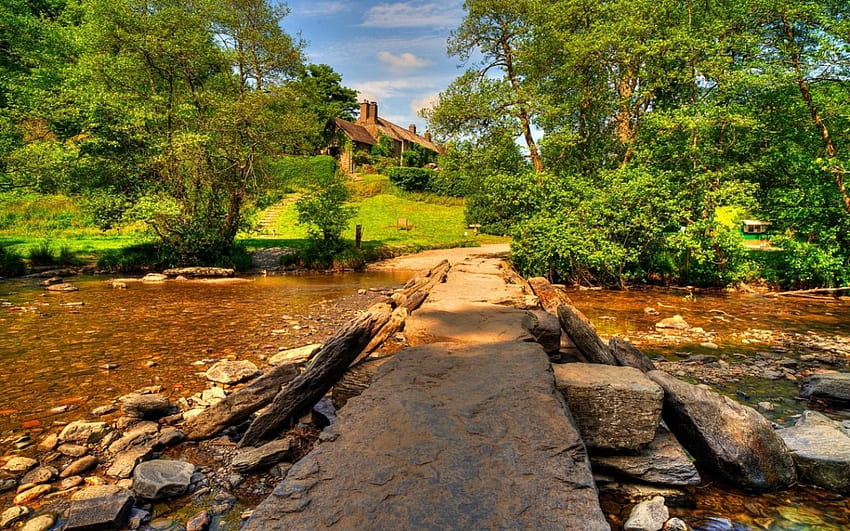 Exmoor, Inggris, Exmoor, alam, danau, taman Wallpaper HD