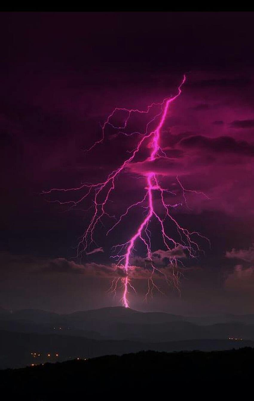 lightning purple thunder HD phone wallpaper