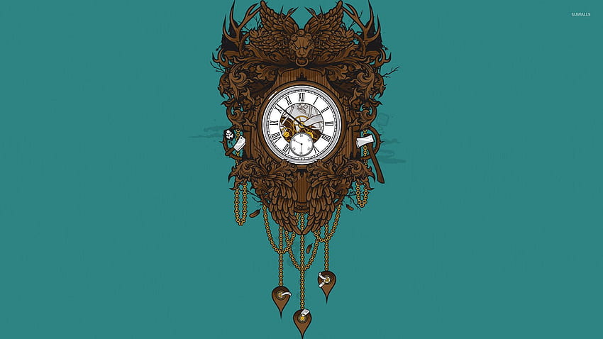 Victorian clock - Digital Art HD wallpaper