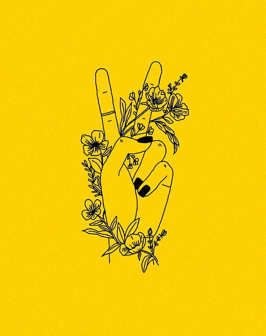 abbylamonicaa insta _abbylamonica. Yellow, Rose Drawing HD phone wallpaper