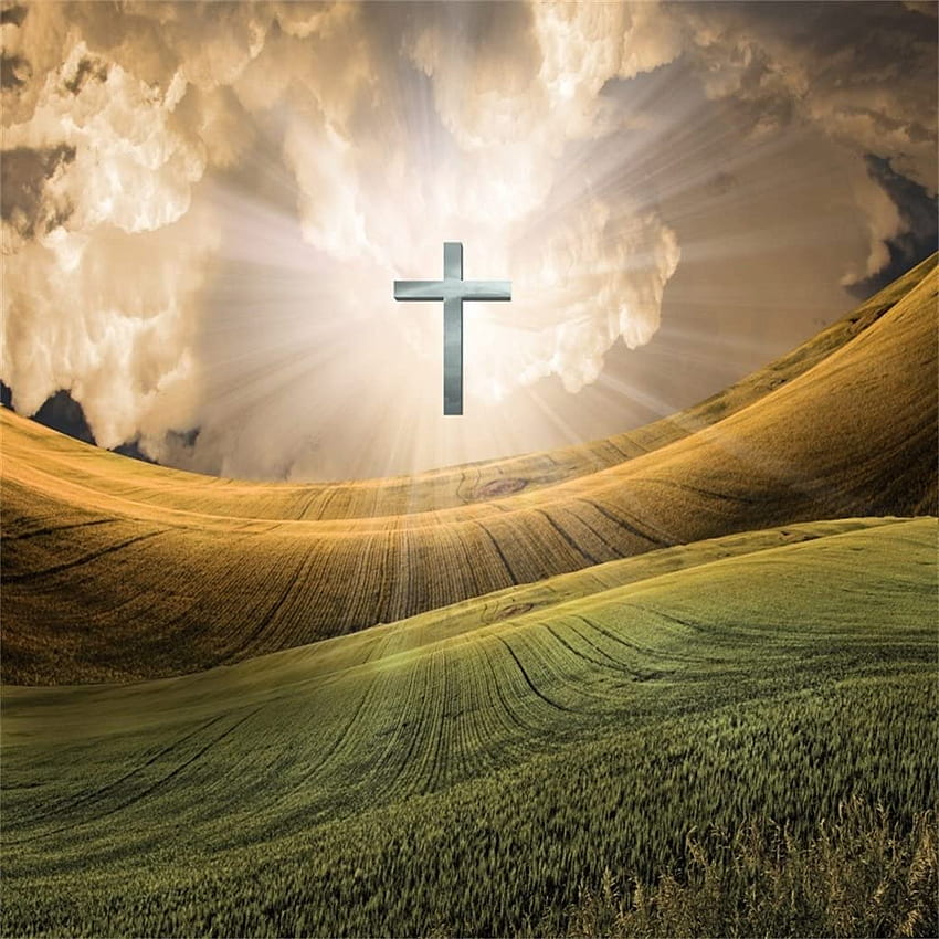 Buy AOFOTO ft Cross in Sky Backdrop Jesus Christ Crucifixion graphy Background Our Lord Resurrection Religious Lent Holy Week Passion Kid Adult Portrait Easter Studio Props Online in Indonesia. B07BGZ9PS7 HD phone wallpaper