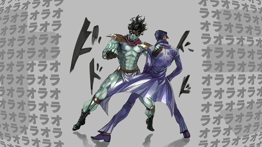 Zack Chua - Jotaro Kujo & Star Platinum - Low Polygon Wallpaper