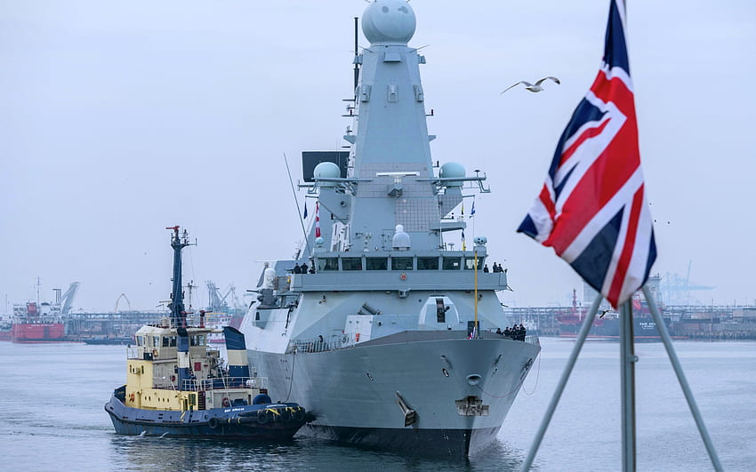 HMS Duncan, D37, kapal perusak Inggris, Angkatan Laut Kerajaan, kelas Pemberani, kapal perusak pertahanan udara, kapal perang Inggris Wallpaper HD