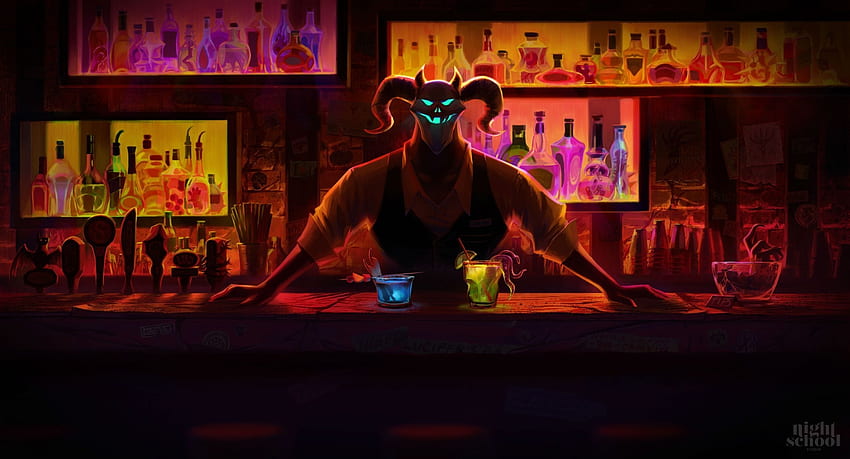 Pub, afterparty, video game HD wallpaper