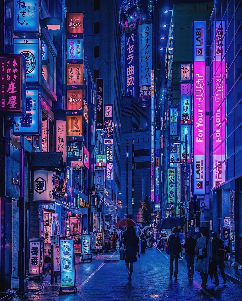 Japonia, futurystyczne Tokio Tapeta na telefon HD