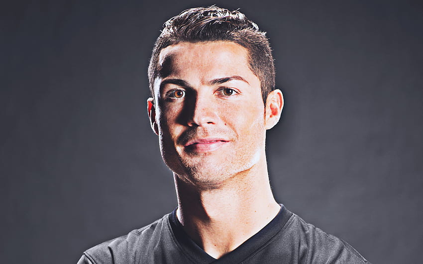 Footballer, portrait, smile, Cristiano Ronaldo HD wallpaper