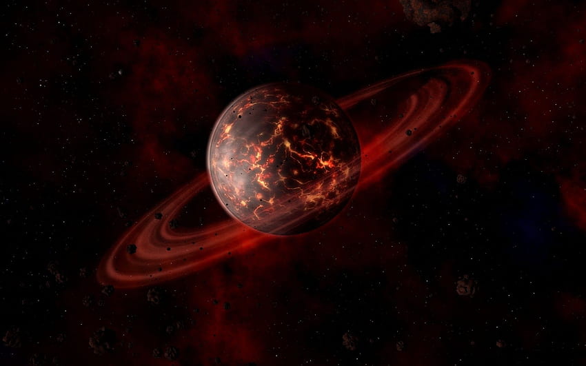 Weltraumsterne Galaxy Earth, Rote Erde HD-Hintergrundbild