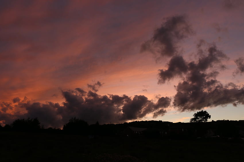 Sunset, Twilight, Clouds, Dark, Dusk HD wallpaper