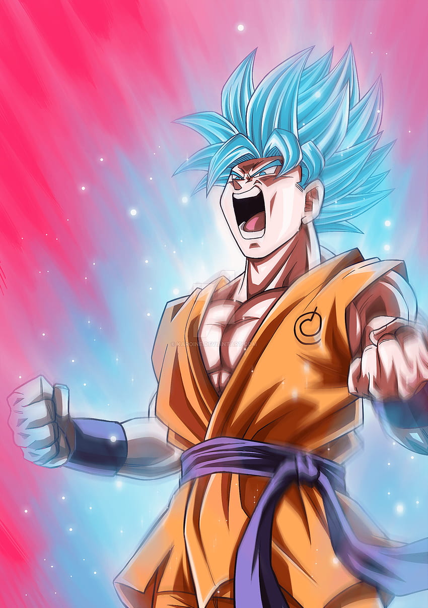 Goku Super Saiyan Biru Kaioken iPhone wallpaper ponsel HD